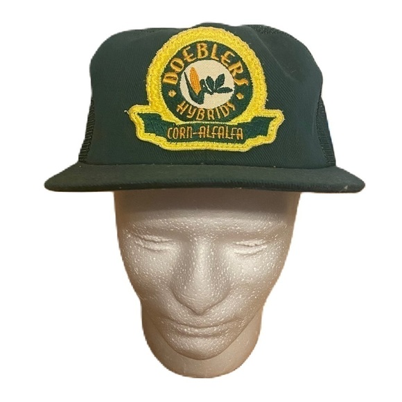 Vintage Doebler’s Hybrids Corn Alfalfa Patch Trucker Hat K Products Mesh Back